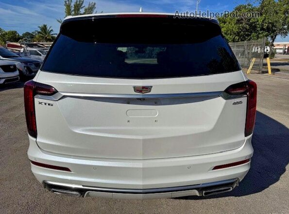 1GYKPCRSXMZ230618 2021 CADILLAC XT6 White Вид салону спереду