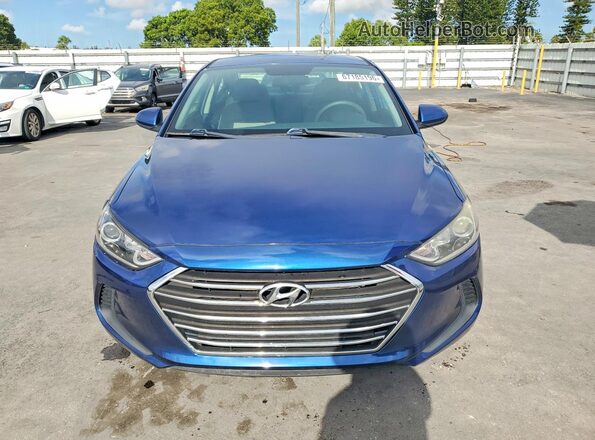 5NPD74LF9JH318160 2018 HYUNDAI ELANTRA Blue უკანა ხედი