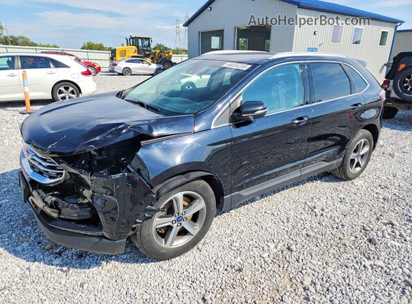 2FMPK4J90KBC58190 2019 FORD EDGE Black Trasero izquierdo