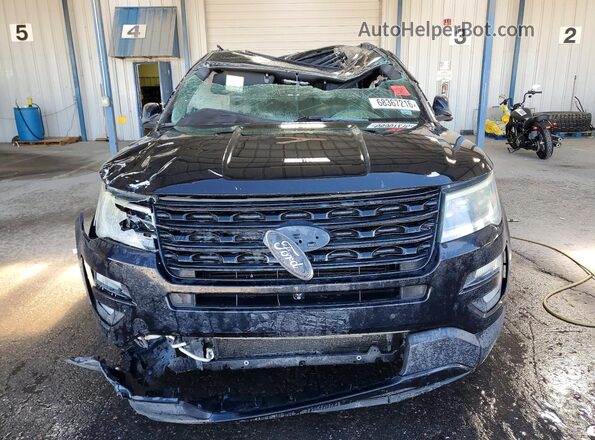 1FM5K8GTXGGB48927 2016 FORD EXPLORER Black Widok z tyłu