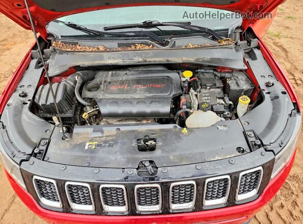 3C4NJDBB7JT179733 2018 JEEP COMPASS Red Вид наклейки з VIN-кодом