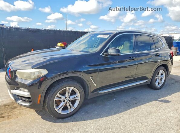 5UXTR7C59KLF27413 2019 BMW X3 Black უკანა მარცხენა