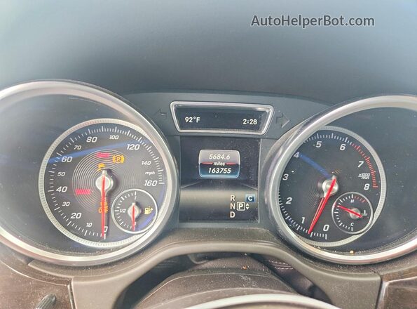 4JGDA5HB3HA859487 2017 MERCEDES-BENZ GLE White Vista del cuadro de instrumentos