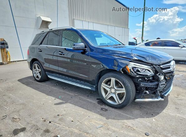 4JGDA5HB5GA731637 2016 MERCEDES-BENZ GLE Черный Передняя правая четверть