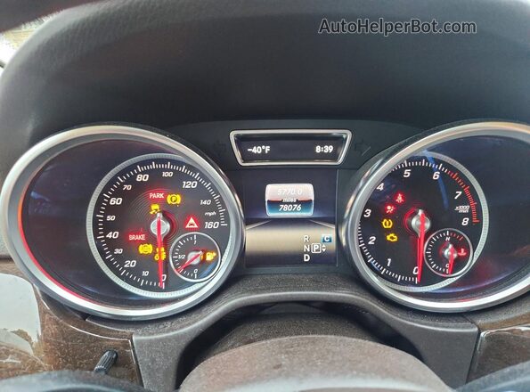 4JGDA5HB5HA893463 2017 MERCEDES-BENZ GLE White Вид щитка приладів
