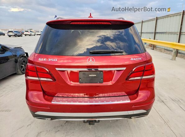 4JGDA5HB6GA643020 2016 MERCEDES-BENZ GLE Red Vista trasera