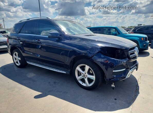 4JGDA5HB8HA933180 2017 MERCEDES-BENZ GLE Blue Delantero derecho