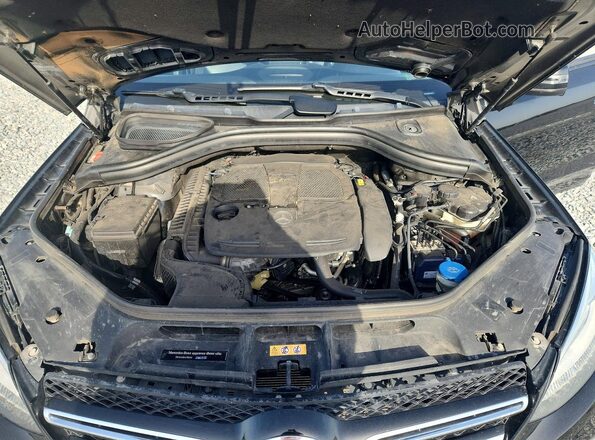 4JGDA5JB2JB039332 2018 MERCEDES-BENZ GLE Black Vista del compartimento del motor