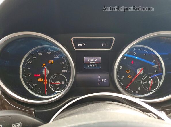 4JGDA5JB8GA624611 2016 MERCEDES-BENZ GLE Белый Вид щитка приборов