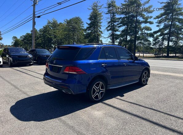 4JGDA5JB9JB018588 2018 MERCEDES-BENZ GLE Blue Delantero derecho