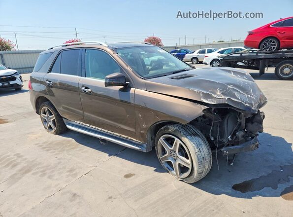 4JGDA5JBXHA974405 2017 MERCEDES-BENZ GLE Коричневый Передняя правая четверть