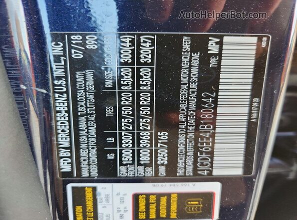 4JGDF6EE4JB180642 2018 MERCEDES-BENZ GLS Black Սալոնի 360 աստիճան տեսք