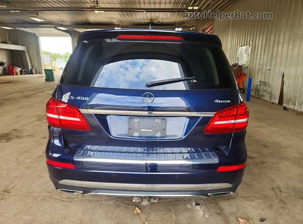 4JGDF6EE8HA976374 2017 MERCEDES-BENZ GLS Blue Հետևի տեսք