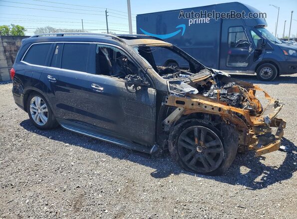 4JGDF6EEXHA837041 2017 MERCEDES-BENZ GLS Синий Передняя правая четверть