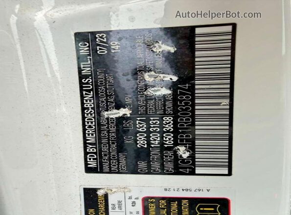 4JGFB4FB1RB035874 2024 MERCEDES-BENZ GLE White Widok wnętrza 360 stopni