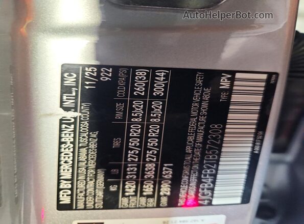 4JGFB4FB2TB572308 2026 MERCEDES-BENZ GLE Silver Widok wnętrza 360 stopni