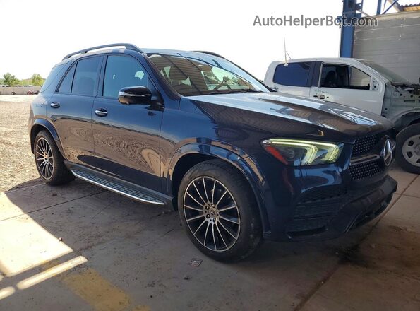 4JGFB4JB2MA497768 2021 MERCEDES-BENZ GLE Синий Передняя правая четверть
