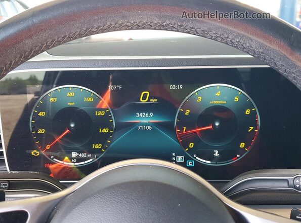 4JGFB4JB2MA497768 2021 MERCEDES-BENZ GLE Синий Вид щитка приборов