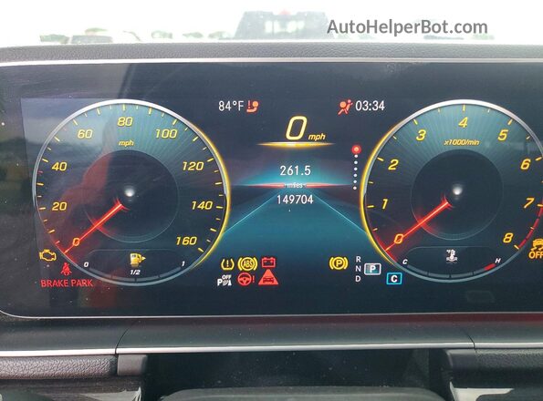 4JGFB4JB3LA212610 2020 MERCEDES-BENZ GLE Белый Вид щитка приборов