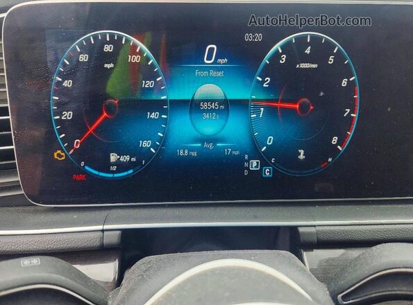 4JGFB4KB4LA008123 2020 MERCEDES-BENZ GLE Серебряный Вид щитка приборов