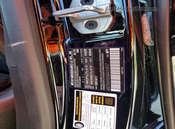 4JGFB4KB6NA693907 2022 MERCEDES-BENZ GLE Black Widok naklejki z numerem VIN