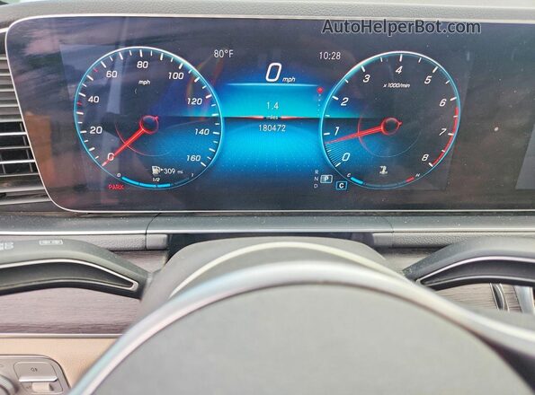 4JGFB4KBXLA008014 2020 MERCEDES-BENZ GLE White Instrument cluster view