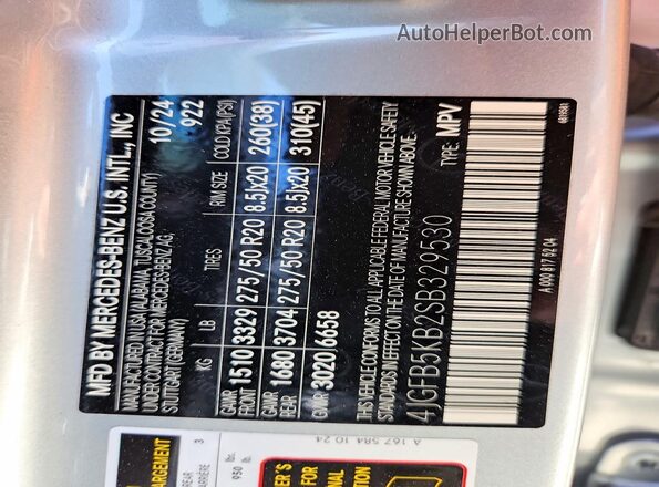 4JGFB5KB2SB329530 2025 MERCEDES-BENZ GLE Silver Vista interior de 360 grados
