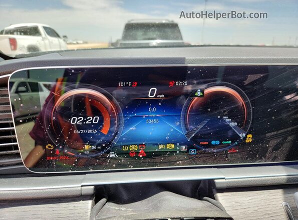 4JGFB5KB7NA706184 2022 MERCEDES-BENZ GLE Black ხელსაწყოთა პანელის ხედი