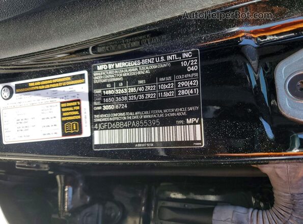 4JGFD6BB4PA855395 2023 MERCEDES-BENZ GLE Black Вид наклейки з VIN-кодом