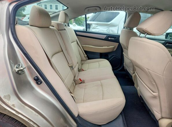4S3BNAF6XG3031602 2016 SUBARU LEGACY Tan უკანა სავარძლების ხედი