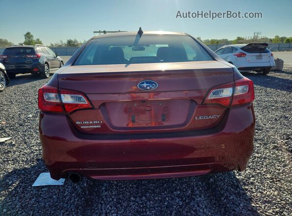 4S3BNBF67G3034012 2016 SUBARU LEGACY Red Rear view
