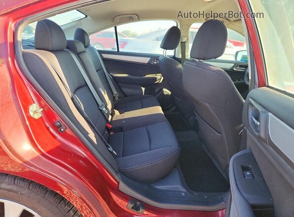 4S3BNBF67G3034012 2016 SUBARU LEGACY Red Rear seats view