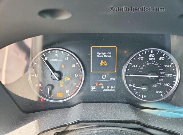 4S3BWAC6XN3015642 2022 SUBARU LEGACY Red Instrument cluster view