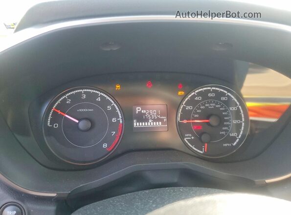4S3GKAB68H3600615 2017 SUBARU IMPREZA Белый Вид щитка приборов