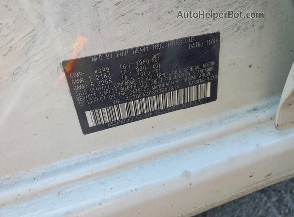 4S3GKAB68H3600615 2017 SUBARU IMPREZA Белый Вид подкапотного пространства