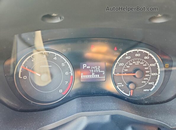 4S3GKAB68H3607791 2017 SUBARU IMPREZA Blue Widok zestawu wskaźników