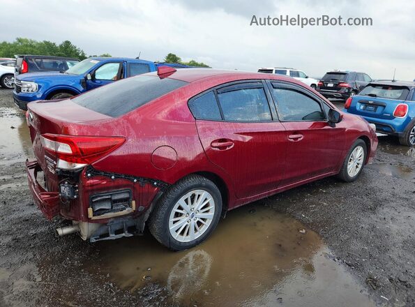 4S3GKAD68H3623759 2017 SUBARU IMPREZA Maroon Задня права чверть