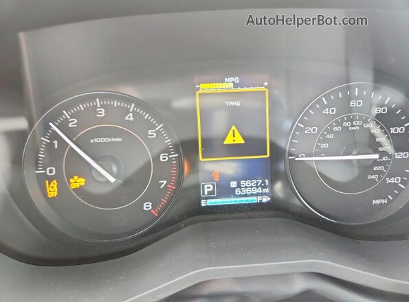 4S3GKAD68J3618924 2018 SUBARU IMPREZA Серебряный Вид щитка приборов