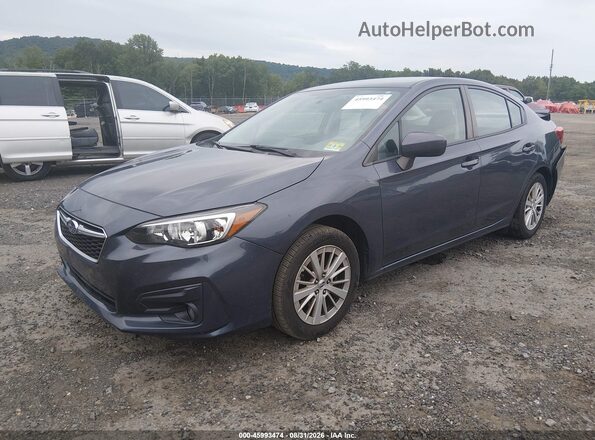 4S3GKAD69H3618182 2017 SUBARU IMPREZA Blue Առջևի ձախ երեք քառորդ տեսարան