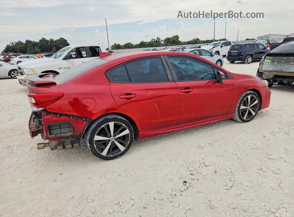 4S3GKAL62J3600274 2018 SUBARU IMPREZA Красный Задняя правая четверть