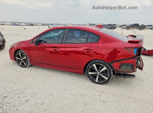 4S3GKAL62J3600274 2018 SUBARU IMPREZA Красный Задняя левая четверть