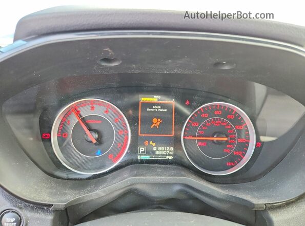 4S3GKAL68H3614187 2017 SUBARU IMPREZA Белый Вид щитка приборов