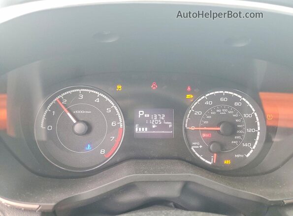 4S3GTAB65H3747326 2017 SUBARU IMPREZA Синий Вид щитка приборов