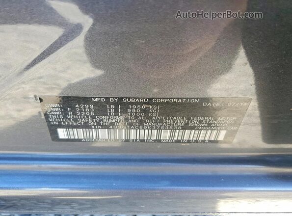 4S3GTAC69K3753538 2019 SUBARU IMPREZA Gray ძრავის განყოფილების ხედი