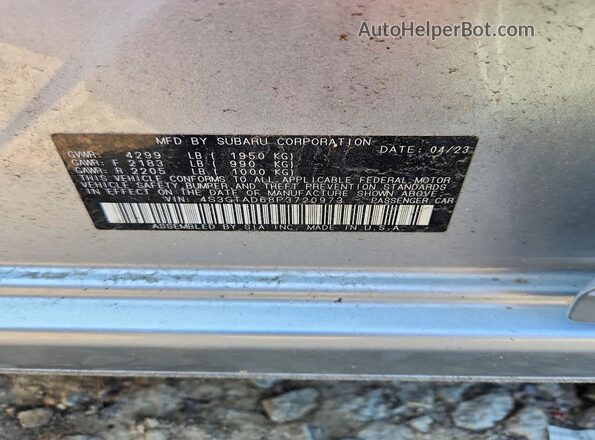 4S3GTAD68P3720973 2023 SUBARU IMPREZA Silver Engine compartment view