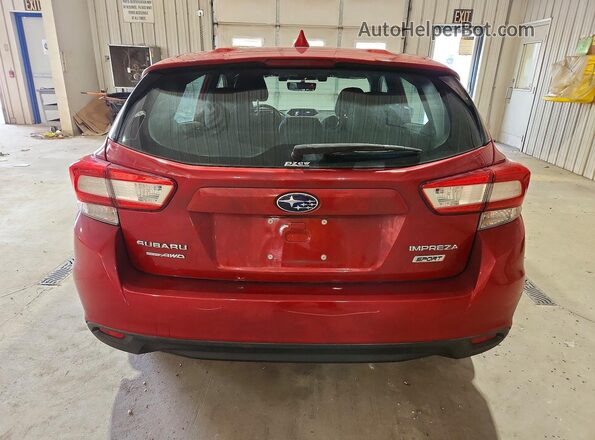 4S3GTAM68H3725284 2017 SUBARU IMPREZA Red Вид ззаду