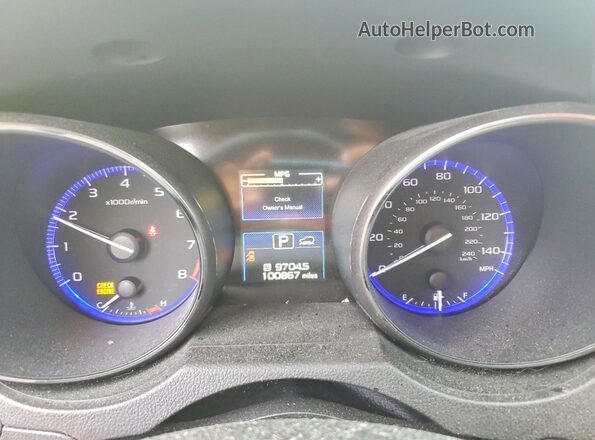 4S4BSADC2G3233444 2016 SUBARU OUTBACK Silver Instrument cluster view