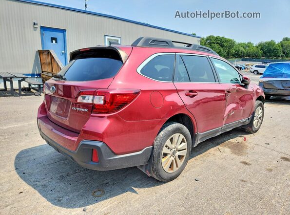 4S4BSAFC5K3376958 2019 SUBARU OUTBACK Burgundy Tył prawy