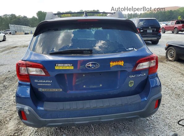 4S4BSAHC3K3205459 2019 SUBARU OUTBACK Blue Հետևի տեսք