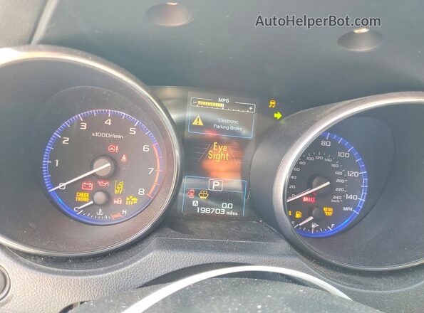 4S4BSAHC3K3205459 2019 SUBARU OUTBACK Blue Սարքավորումների վահանակի տեսք